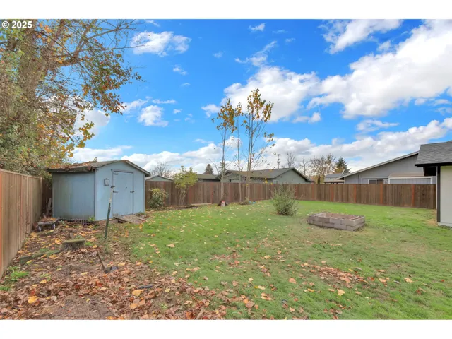 a backyard of a house