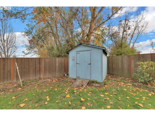 a backyard of a house