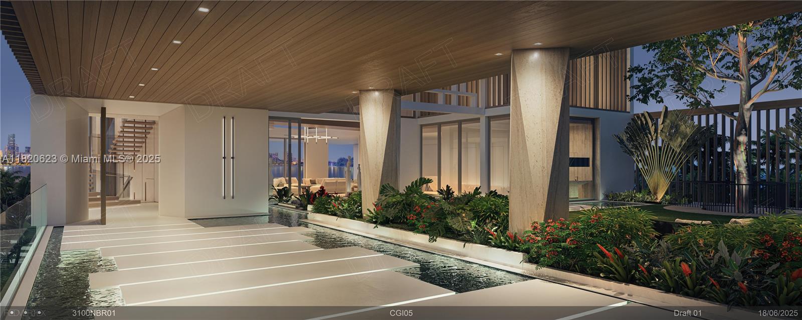 3100 North Bay Road Miami Beach, FL 33140 - Photo 6 of 8 a lobby with furniture and potted plants