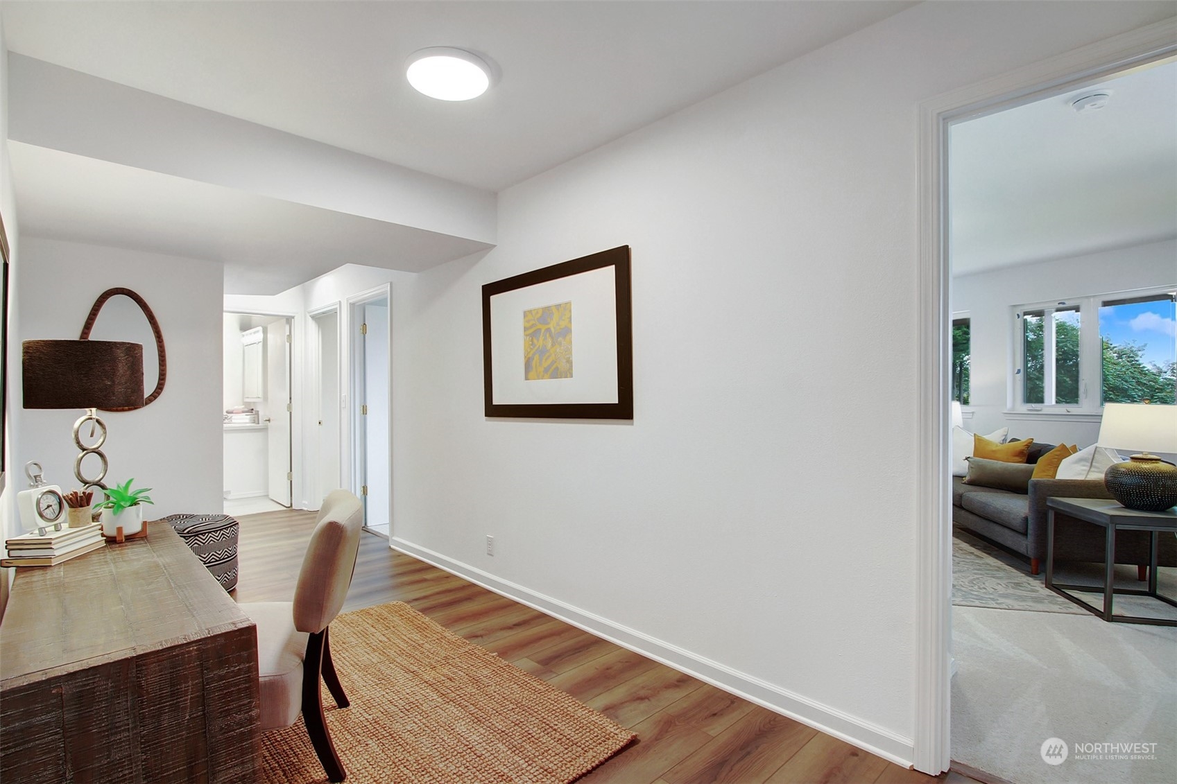 4824 Seahurst Avenue Everett, WA 98203 - Photo 27 of 33 a workspace with furniture and wooden floor