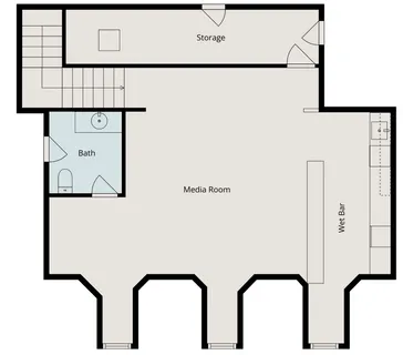 an aerial view of a house with garden space and street view