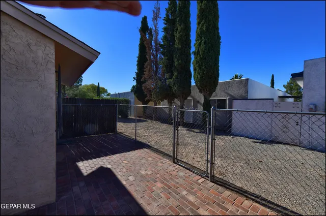 a view of a backyard