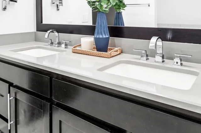 a bathroom with a shower and a bathtub
