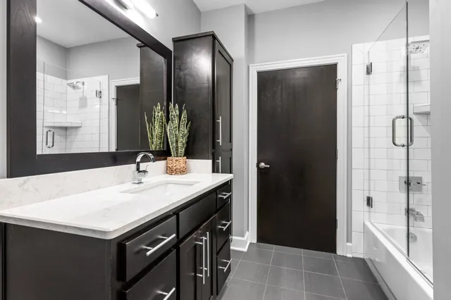 a outdoor space with lots of table and chairs