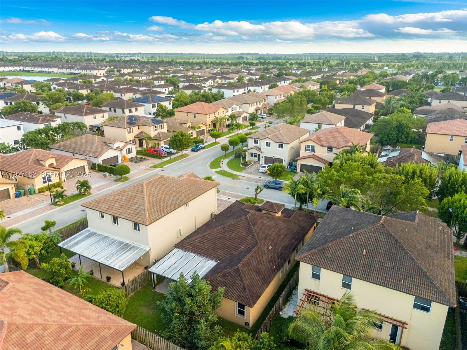 11833 Southwest 250th Terrace Homestead, FL 33032 - Photo 33 of 38 an aerial view of residential houses with outdoor space