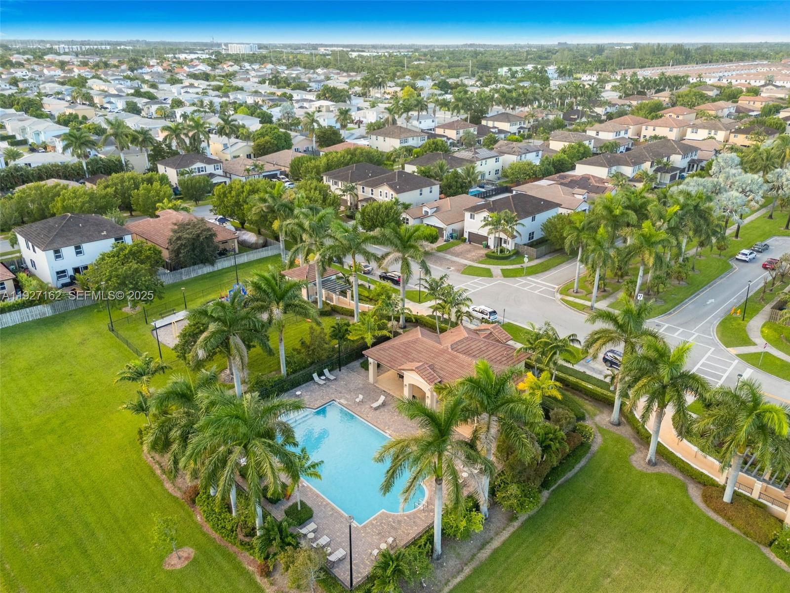 11833 Southwest 250th Terrace Homestead, FL 33032 - Photo 38 of 38 an aerial view of residential houses with outdoor space