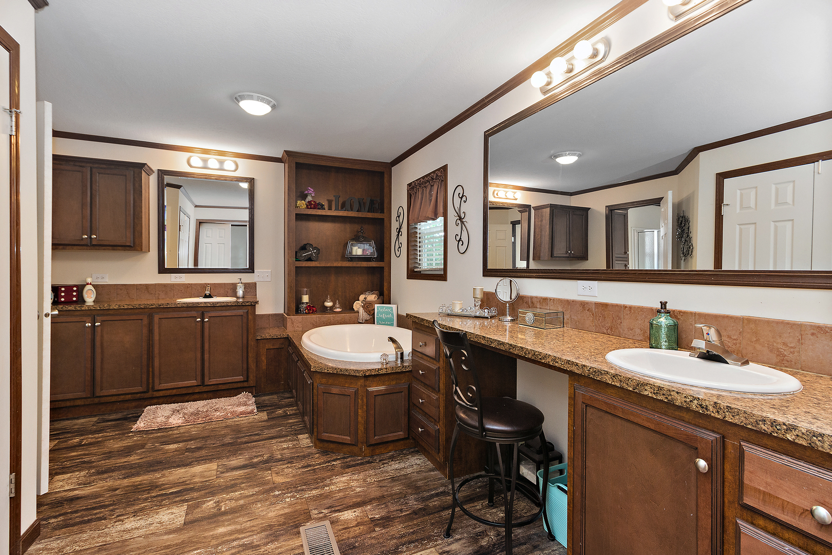 17 St Paul Bourbonnais, IL 60914 - Photo 10 of 16 a spacious bathroom with a sink double vanity granite and a mirror