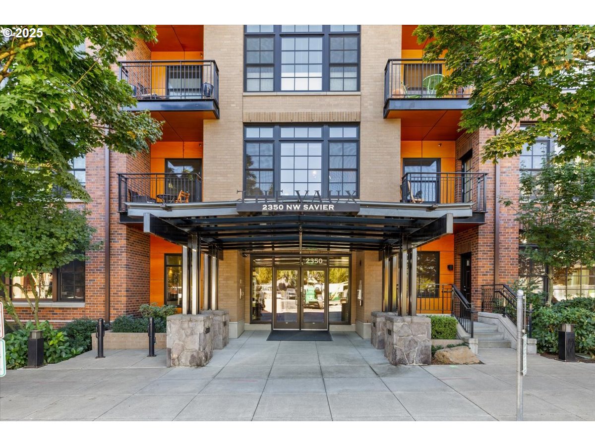 a view of a building with a window
