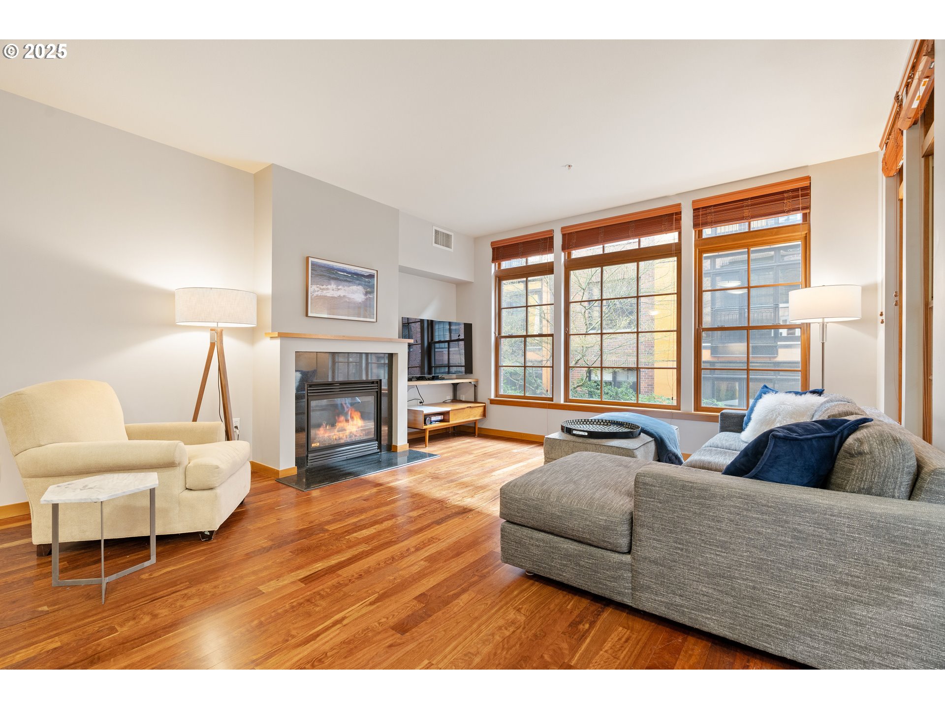2350 Northwest Savier Street, Unit 202 Portland, OR 97210 - Photo 4 of 30 a living room with furniture and a fireplace