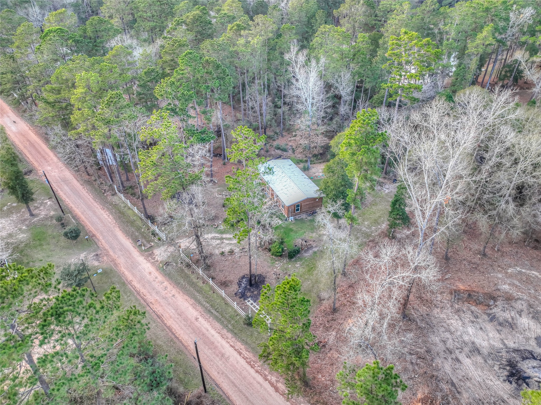 228 1 Such Road Livingston, TX 77351 - Photo 30 of 35 a view of a garden with plants and a bench
