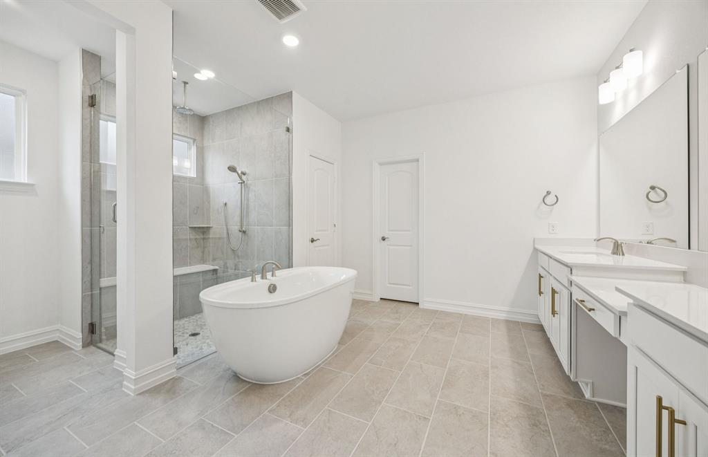 11165 Roxburgh Road Fort Worth, TX 76052 - Photo 12 of 18 *Floorplan representation, not actual home - Owner's private bath with double vanity
