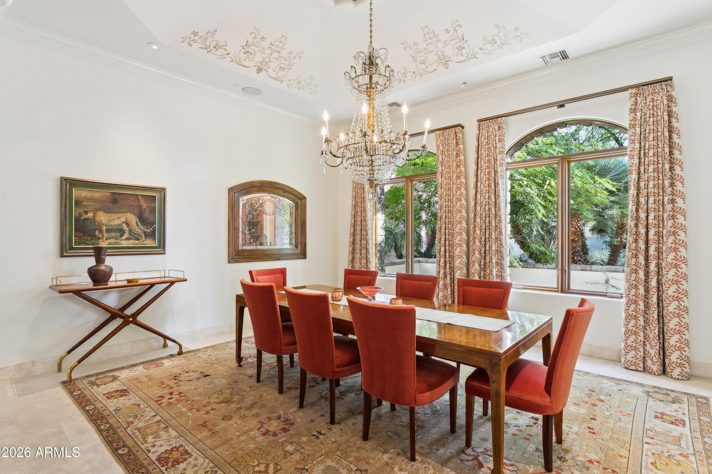 6674 East Judson Road Paradise Valley, AZ 85253 - Photo 13 of 92 a view of a dining room with furniture window and outside view