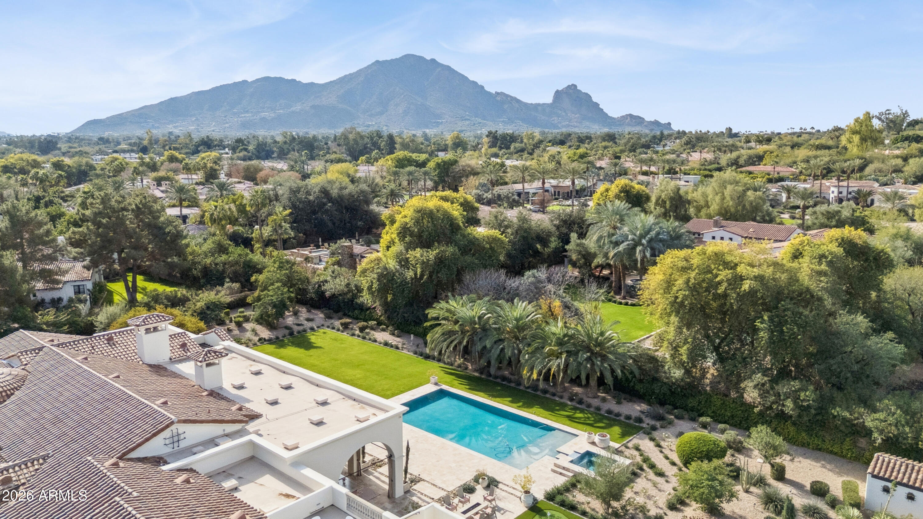 6674 East Judson Road Paradise Valley, AZ 85253 - Photo 82 of 92 a view of a city with mountains in the background