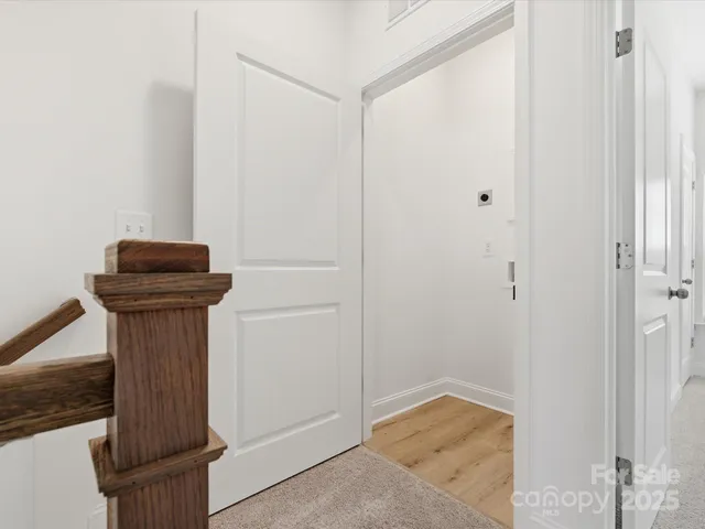 a view of entryway with a wooden floor