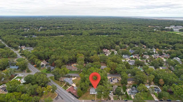 an aerial view of multiple house