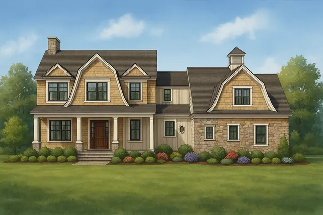 front view of a house next to a yard