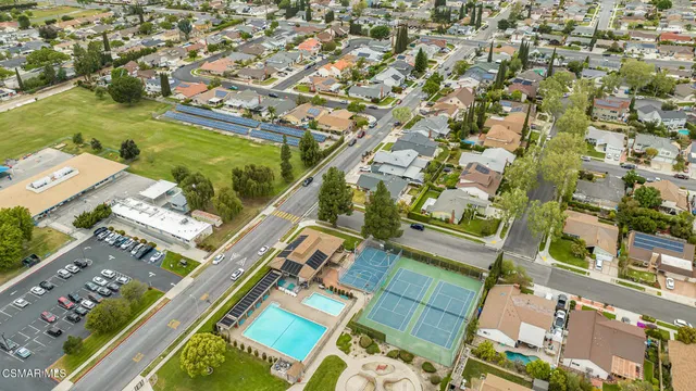 an aerial view of multiple house