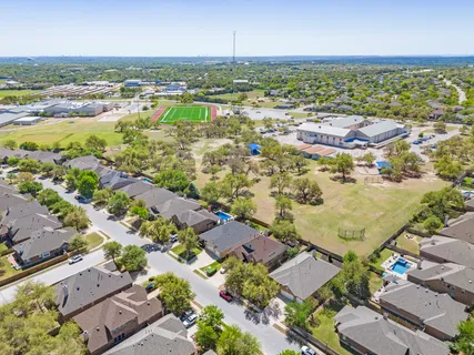 an aerial view of a city