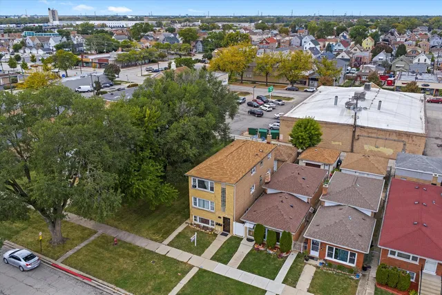 an aerial view of multiple houses