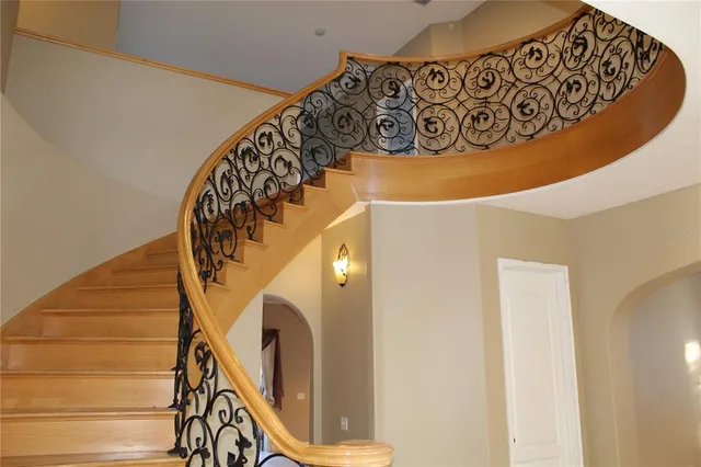a kitchen with counter top space cabinets and stainless steel appliances