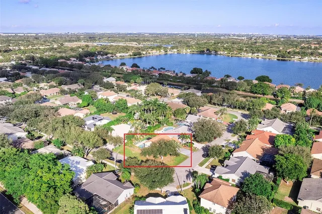 a view of a city with lake