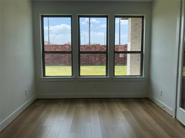 an empty room with a window