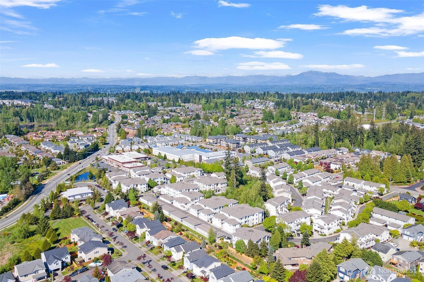 14915 38th Drive Southeast, Unit F3011 Bothell, WA 98012 - Photo 38 of 40 an aerial view of residential houses with outdoor space