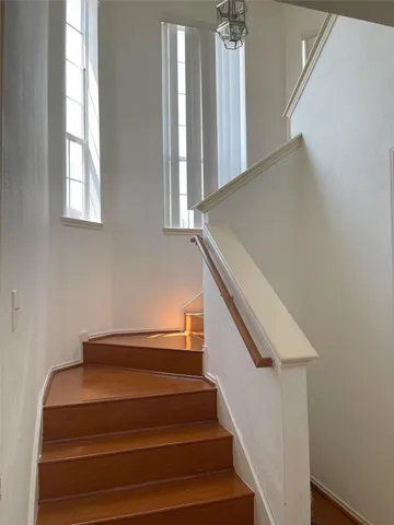 an empty room with a workbench