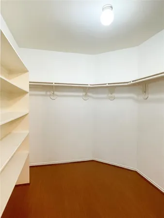 an empty room with a workbench