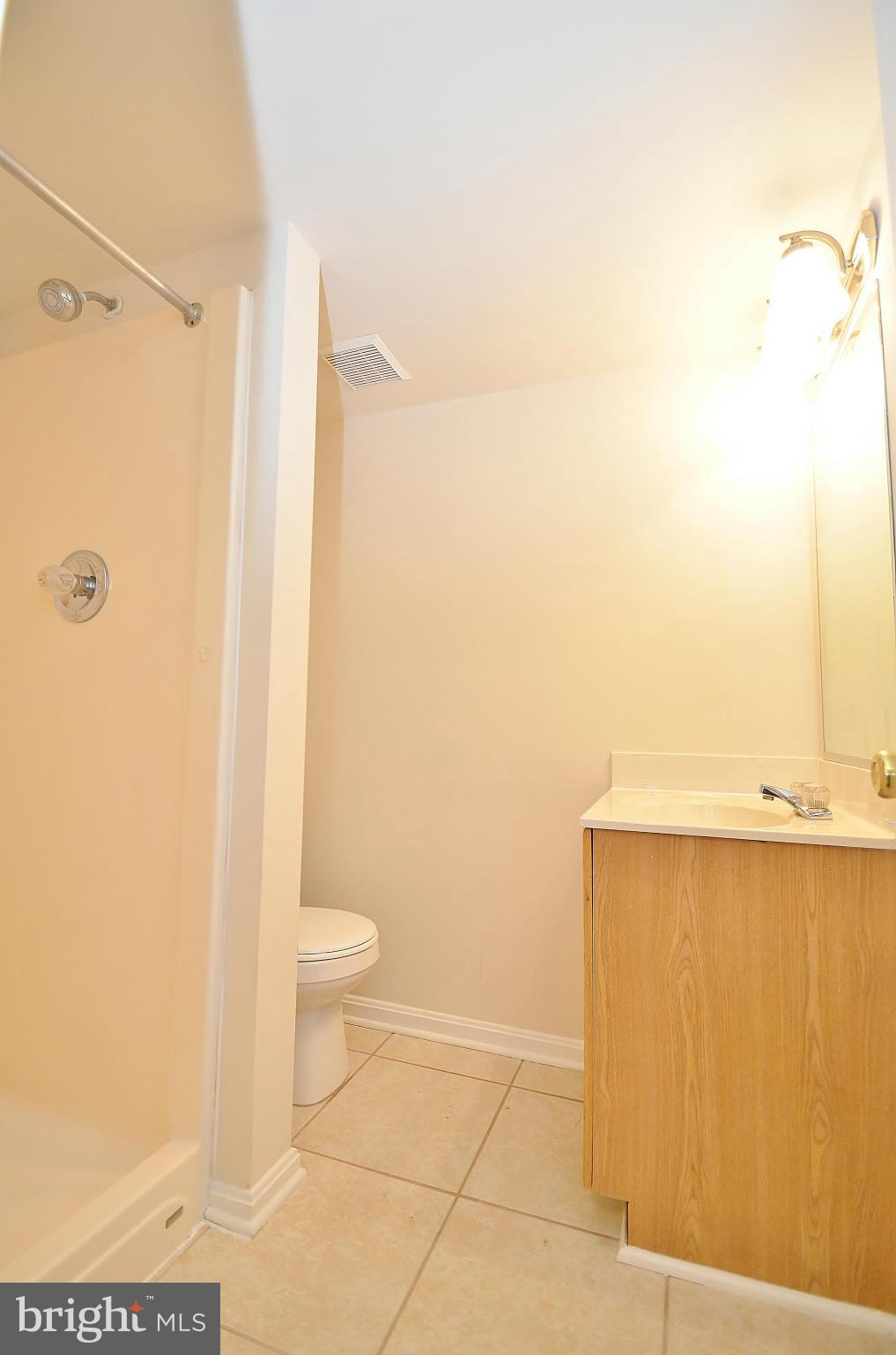 1331 Hazel Street Baltimore, MD 21226 - Photo 15 of 19 a bathroom with a granite countertop shower and a toilet
