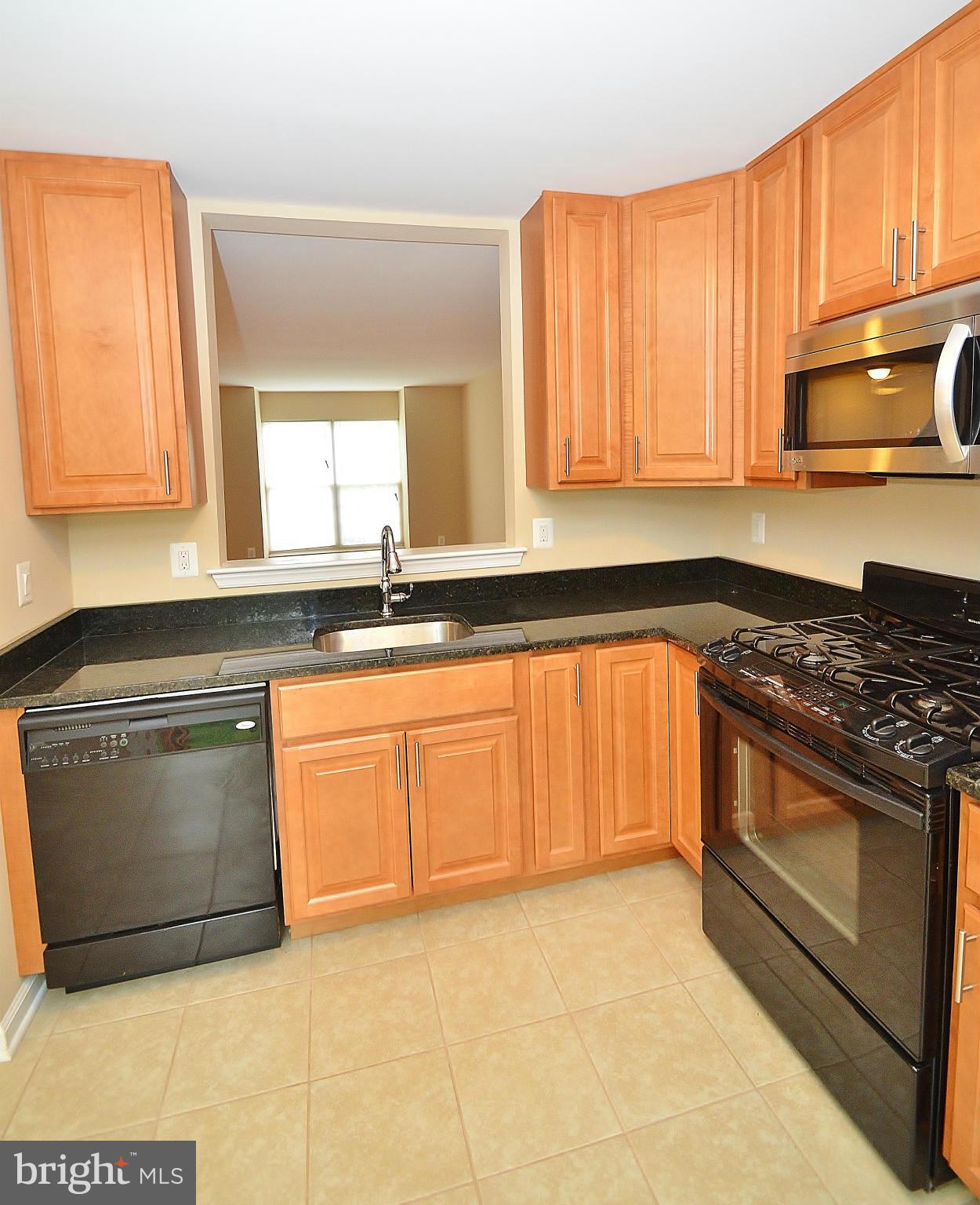 1331 Hazel Street Baltimore, MD 21226 - Photo 8 of 19 a kitchen with granite countertop a stove a sink and a microwave