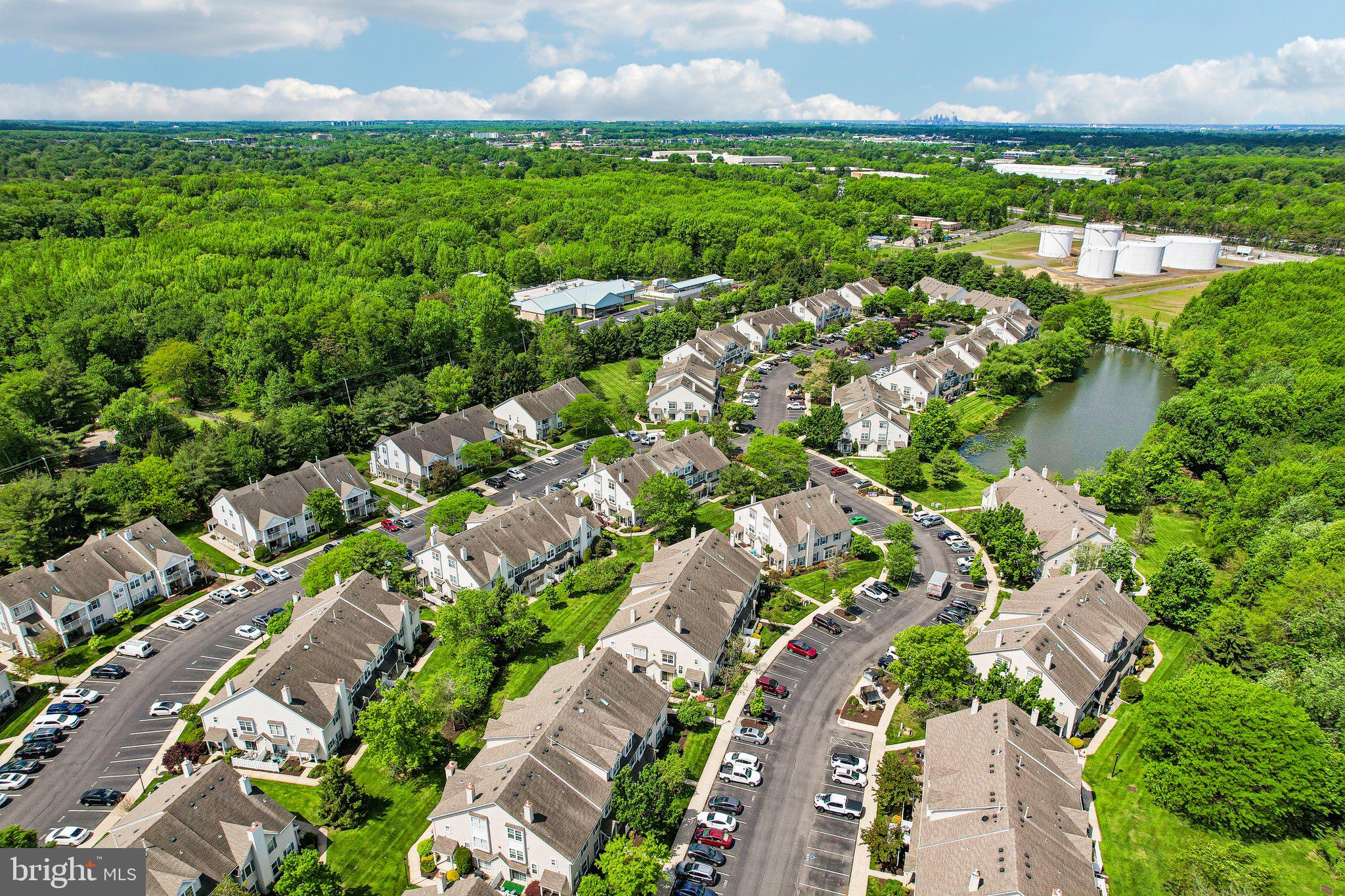 803 Wharton Road Mount Laurel, NJ 08054 - Photo 43 of 48 an aerial view of residential houses with outdoor space and trees all around