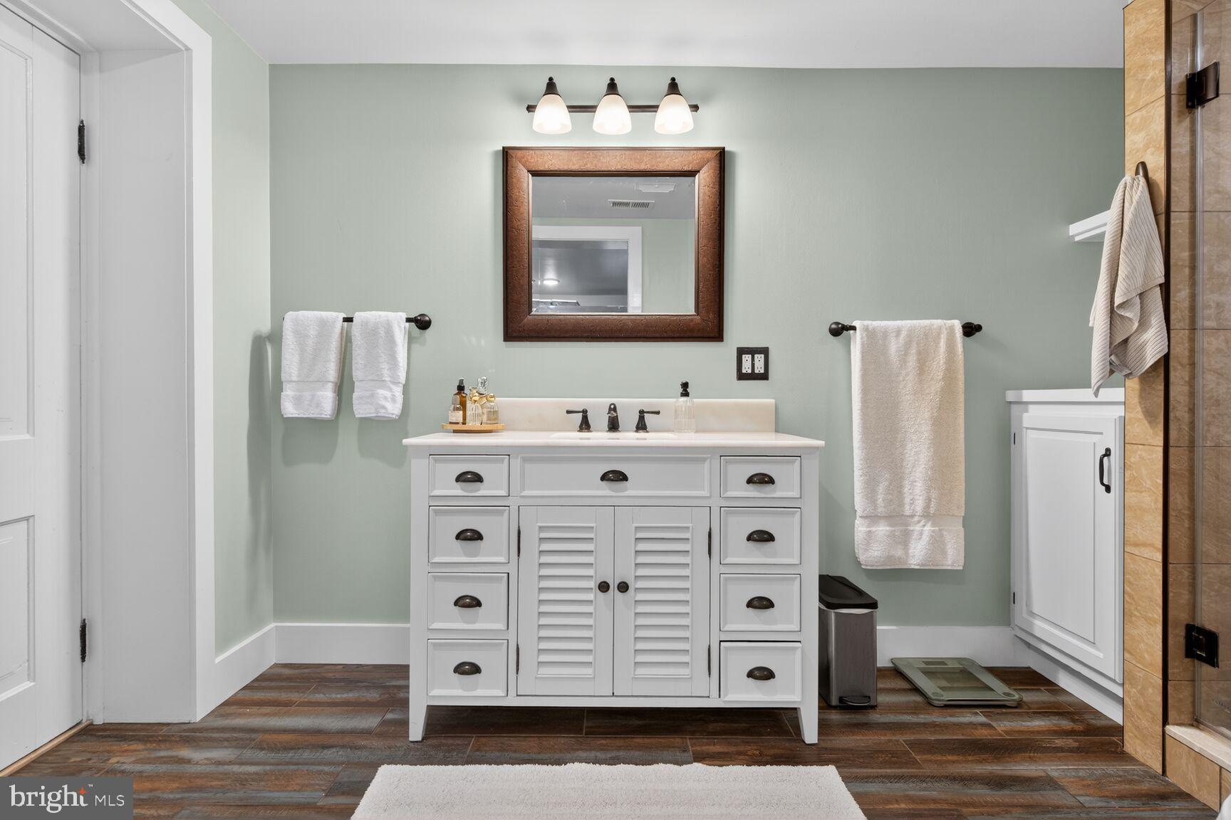 17641 Raven Rocks Road Bluemont, VA 20135 - Photo 41 of 109 Marble Top Vanity, Wood Look Tile Flooring