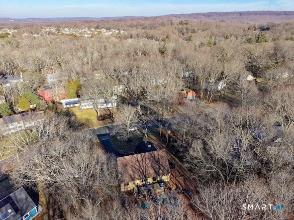 a view of city and mountain