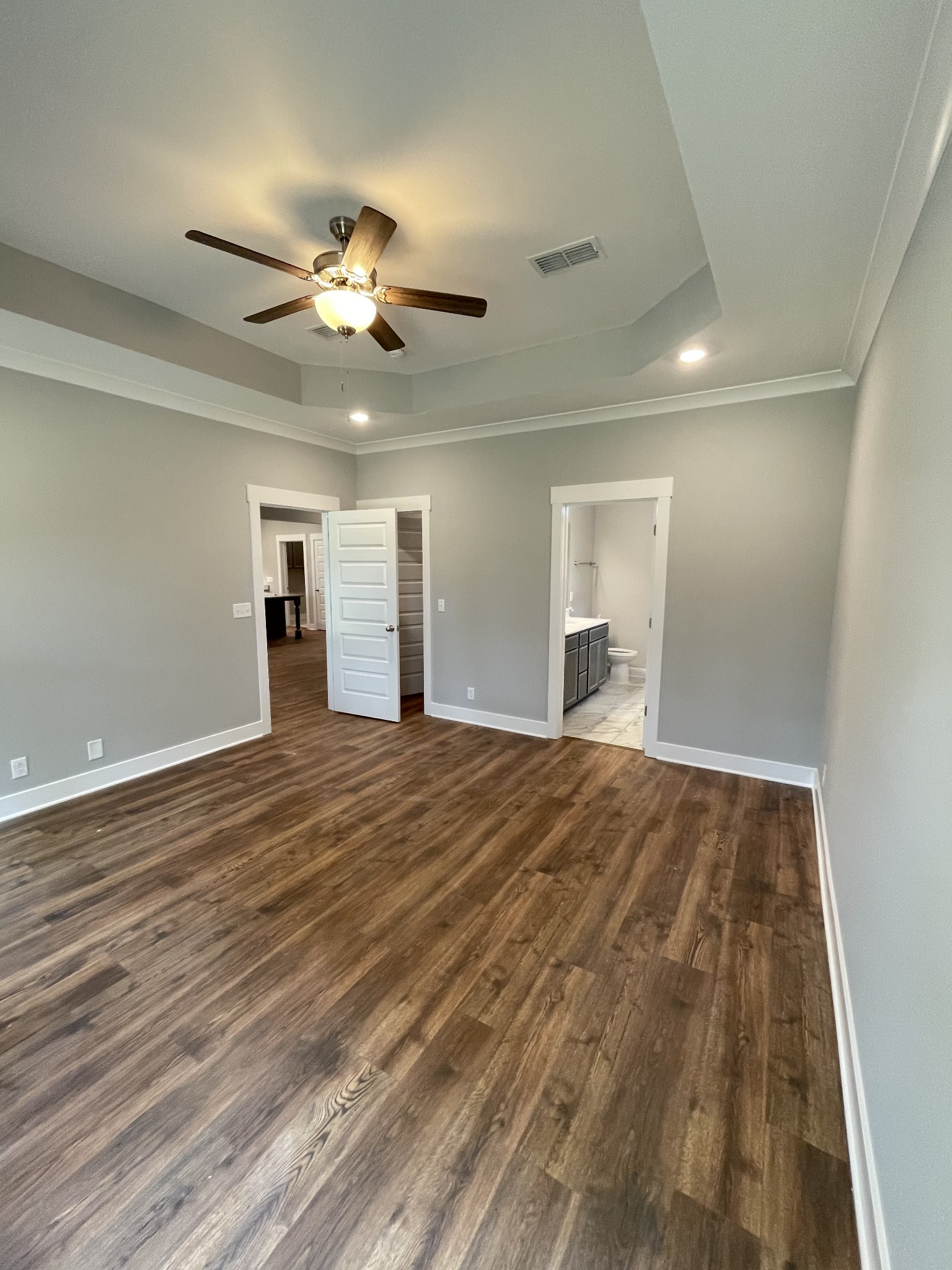 2423 Fig Drive Murfreesboro, TN 37127 - Photo 15 of 37 a view of empty room with wooden floor and fan