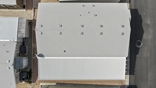 an aerial view of multiple house