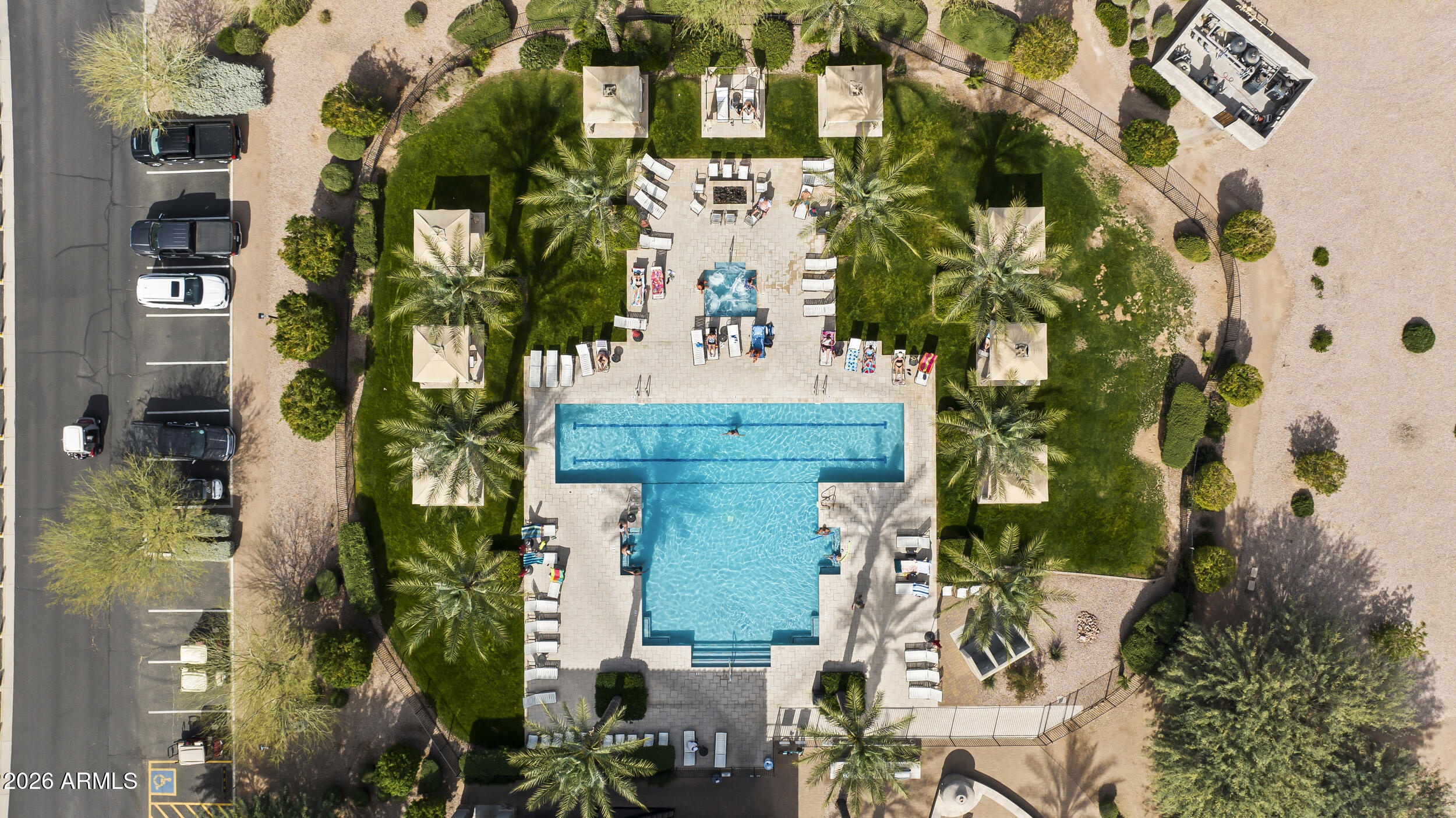650 North Hawes Road, Unit 3509 Mesa, AZ 85207 - Photo 32 of 43 an aerial view of a residential apartment building with yard