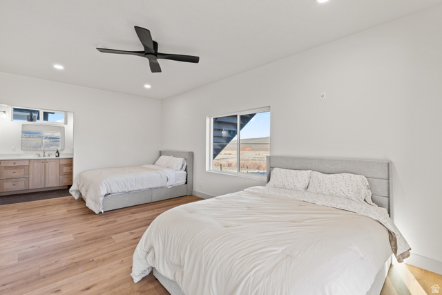 2920 West Temple Cyn Road Laketown, UT 84038 - Photo 53 of 69 AUD Bedroom. Large enough for built in bunk beds. Queen over Queen