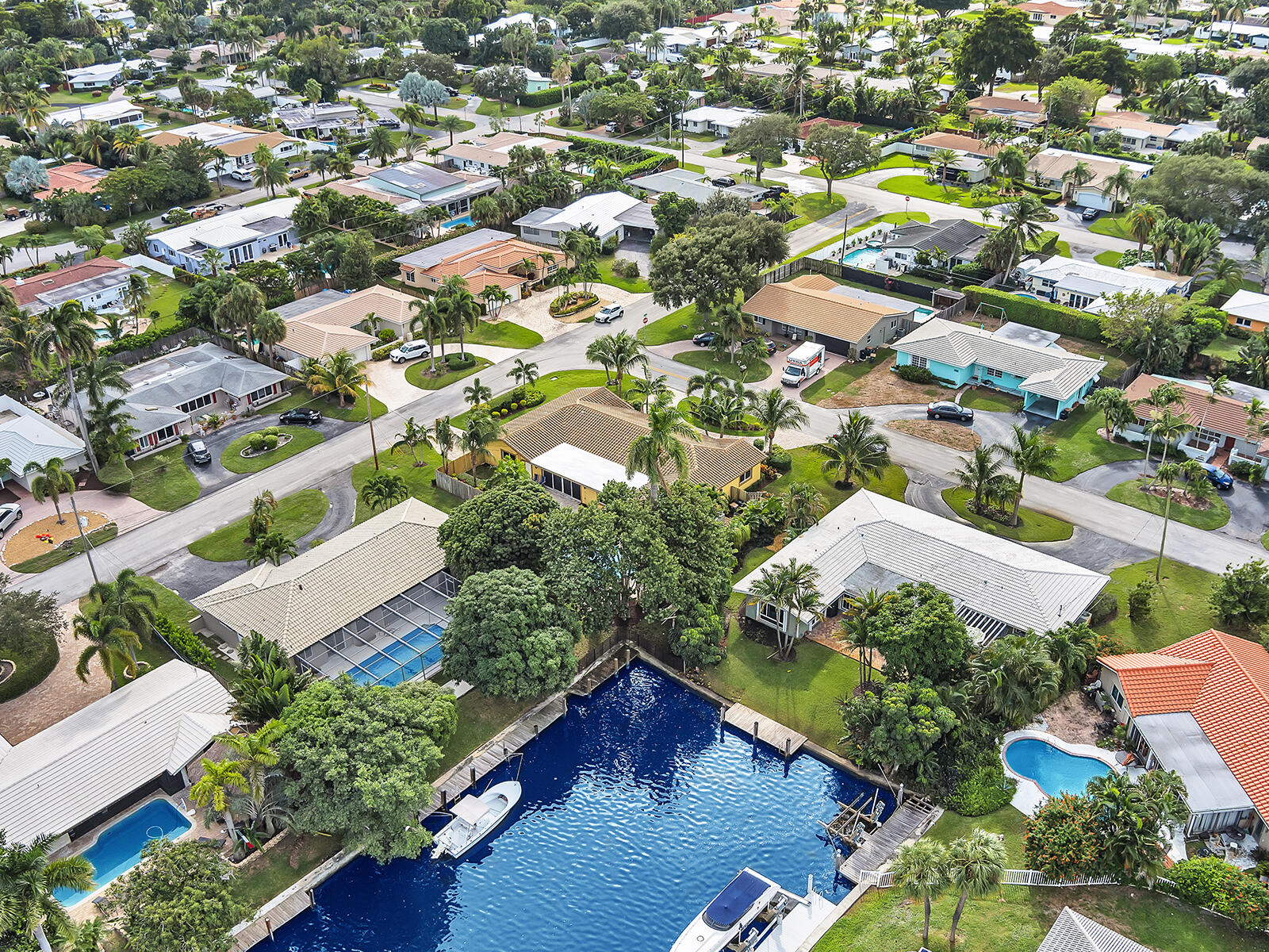 2021 Northeast 28th Street Lighthouse Point, FL 33064 - Photo 15 of 57 Arial Canal
