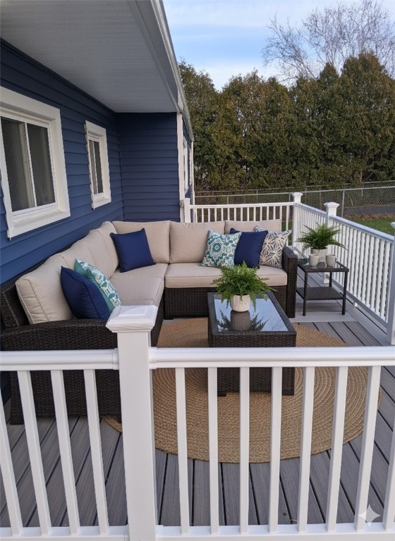 97 Crimson Bramble Road Henrietta, NY 14623 - Photo 7 of 31 Virtual staging for the spacious deck to relax on