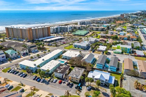 an aerial view of a city