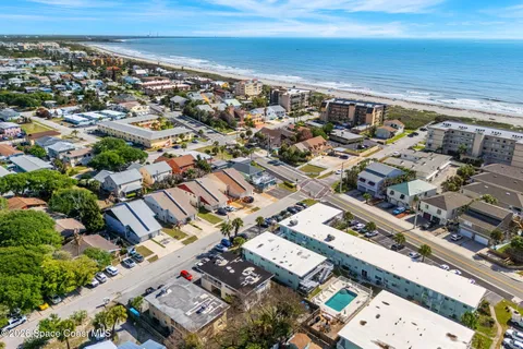an aerial view of a city