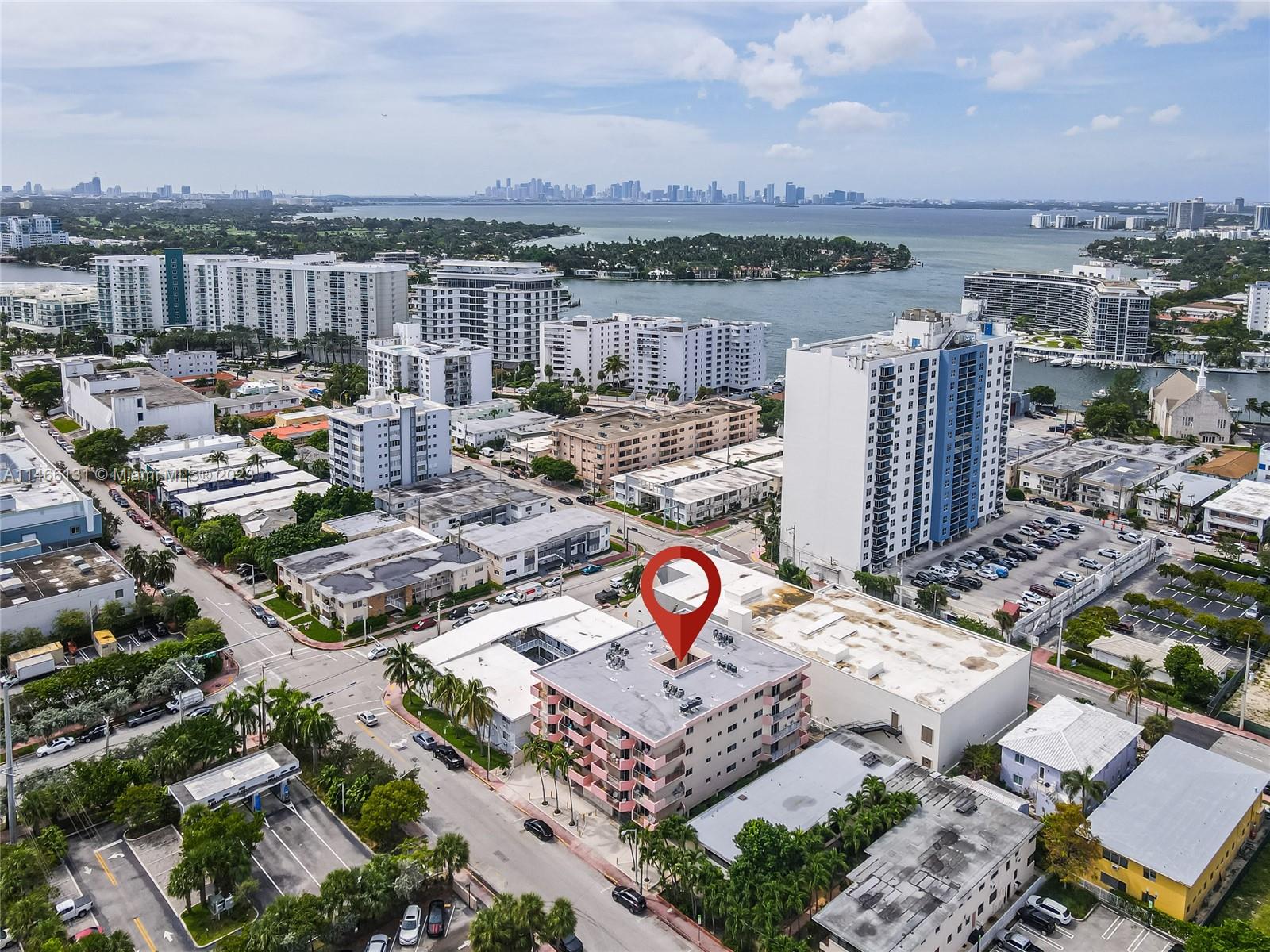 6920 Harding Avenue, Unit 502 Miami Beach, FL 33141 - Photo 3 of 39 an aerial view of a house with a floor to ceiling window and lake view
