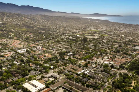 a view of city and mountain