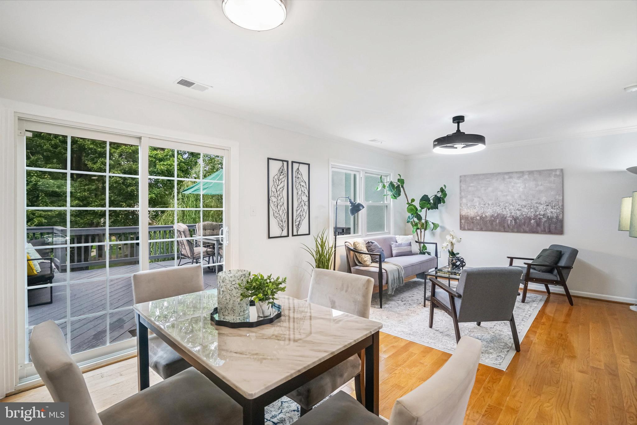 8006 Northumberland Road Springfield, VA 22153 - Photo 8 of 48 Dining room with walkout to huge balcony