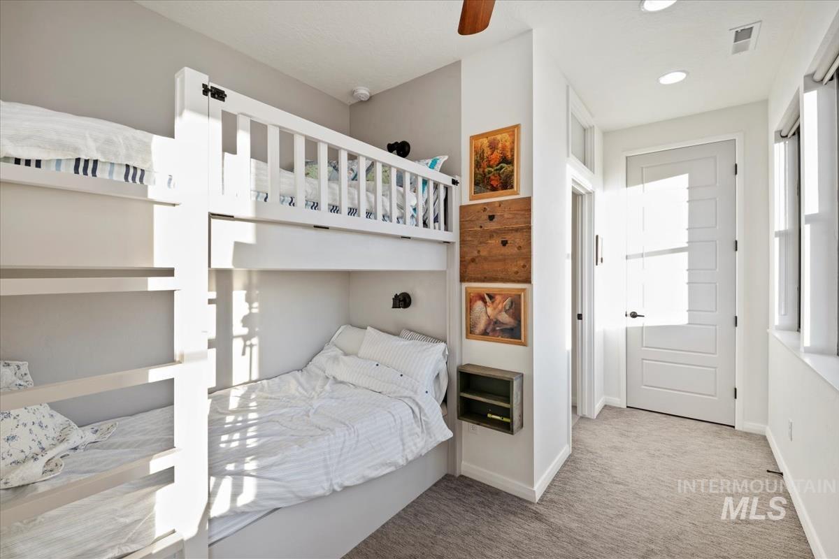 11326 West Rio Road Caldwell, ID 83607 - Photo 32 of 50 Bedroom with light colored carpet, ceiling fan, and recessed lighting