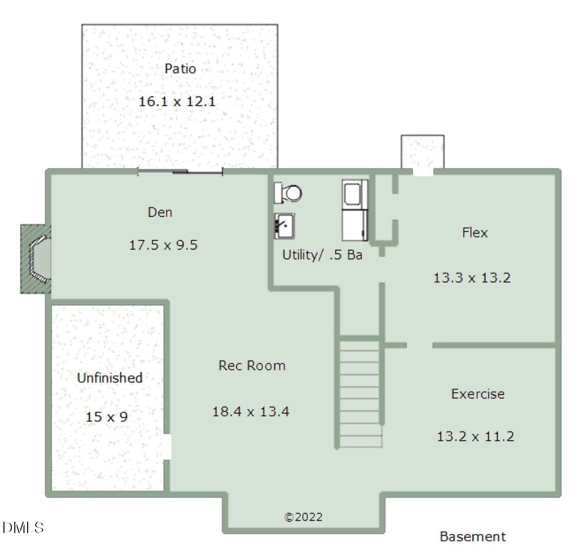 700 Pebblebrook Drive Raleigh, NC 27609 - Photo 40 of 40 Floorplan-Basement-700 Pebblebrook Drive