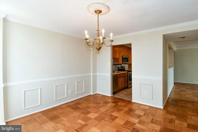 a view of a livingroom with a chandelier