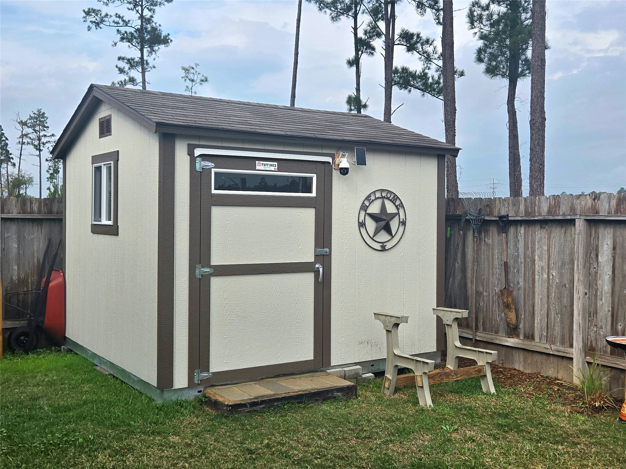 20232 Torrey Pines Lane Cleveland, TX 77327 - Photo 26 of 30 Recent Tuff Storage Shed with built-in Shelving (Negotiable)