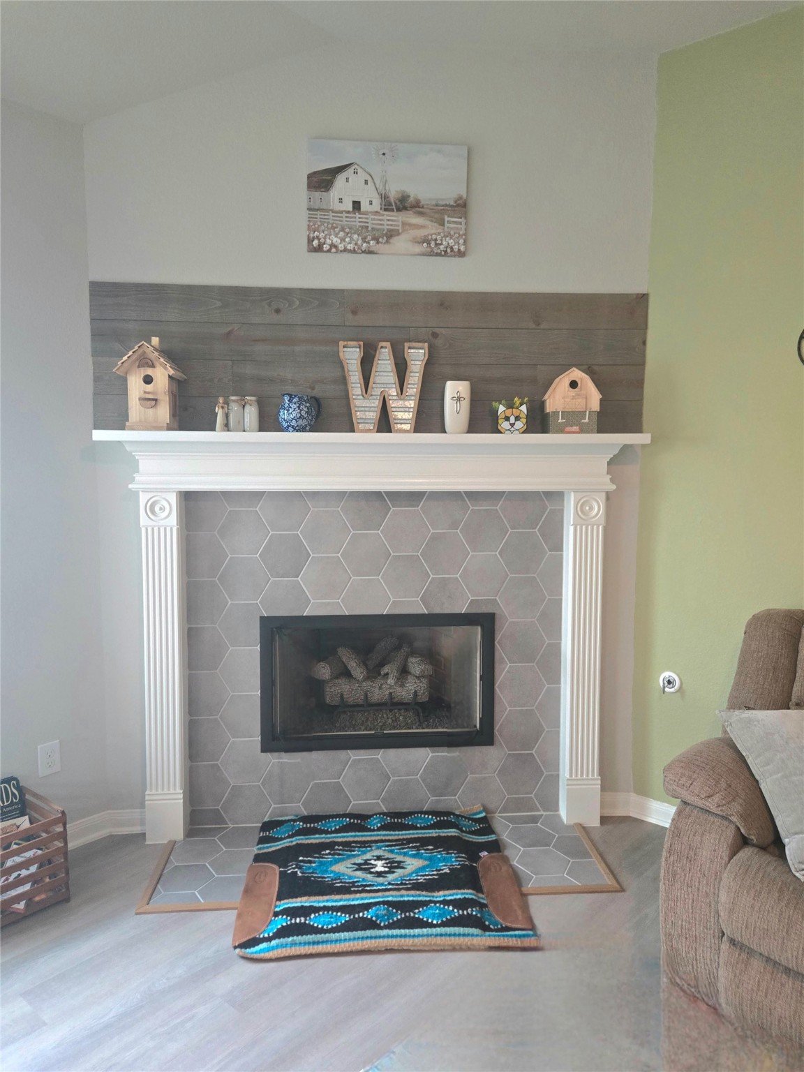 20232 Torrey Pines Lane Cleveland, TX 77327 - Photo 9 of 33 a living room with furniture and a fireplace